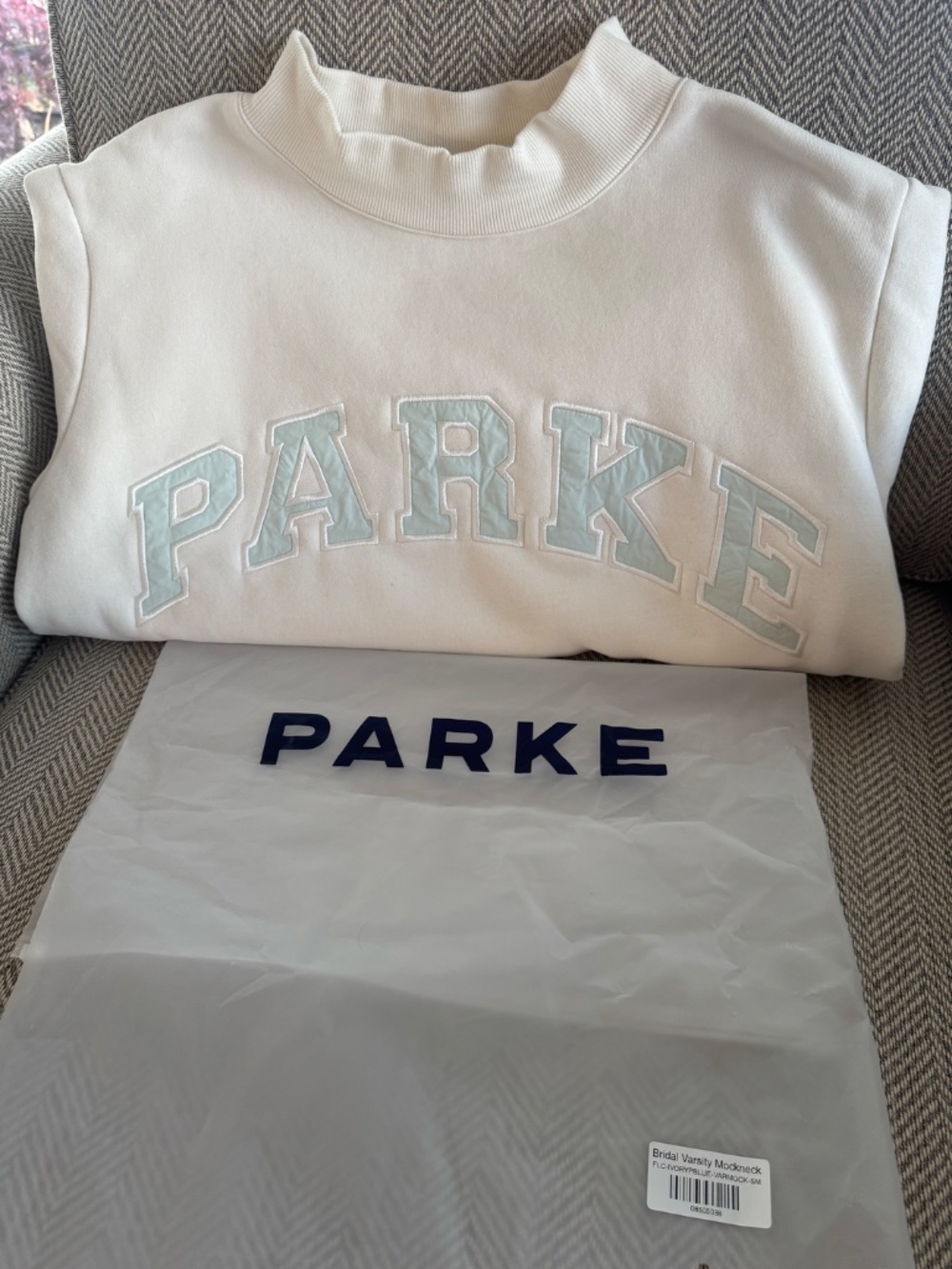 Parke Bridal Varsity Mockneck Honeymoon Size S/M Fleece